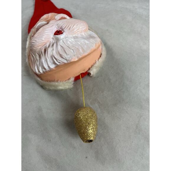 Musical Santa Wall Hanging Plays Silent Night Vinyl Japan Christmas Decor 1960s - Picture 5 of 6